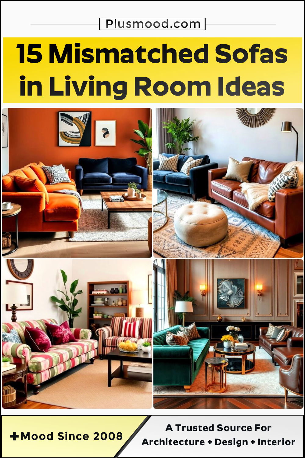 best mismatched sofas in living room ideas