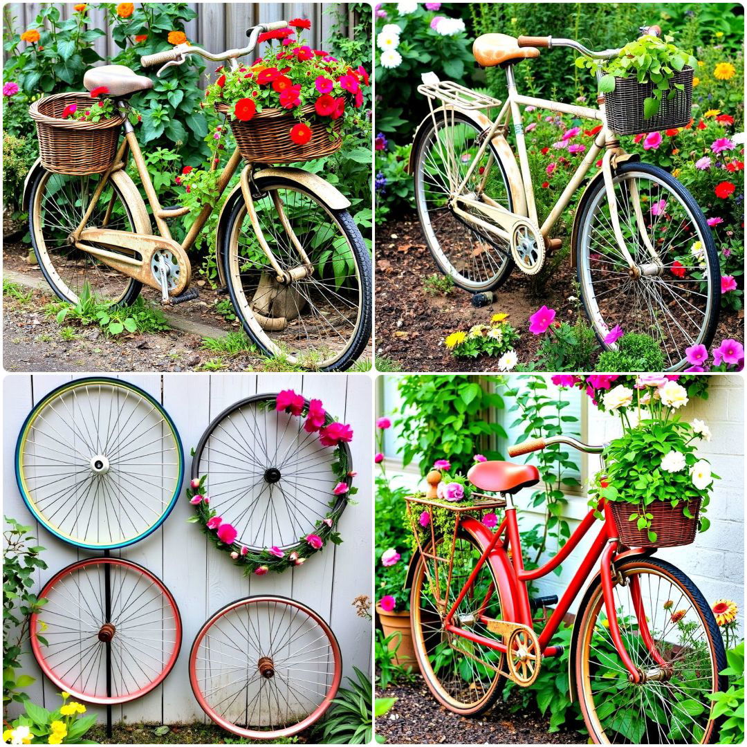 best old bicycle garden ideas