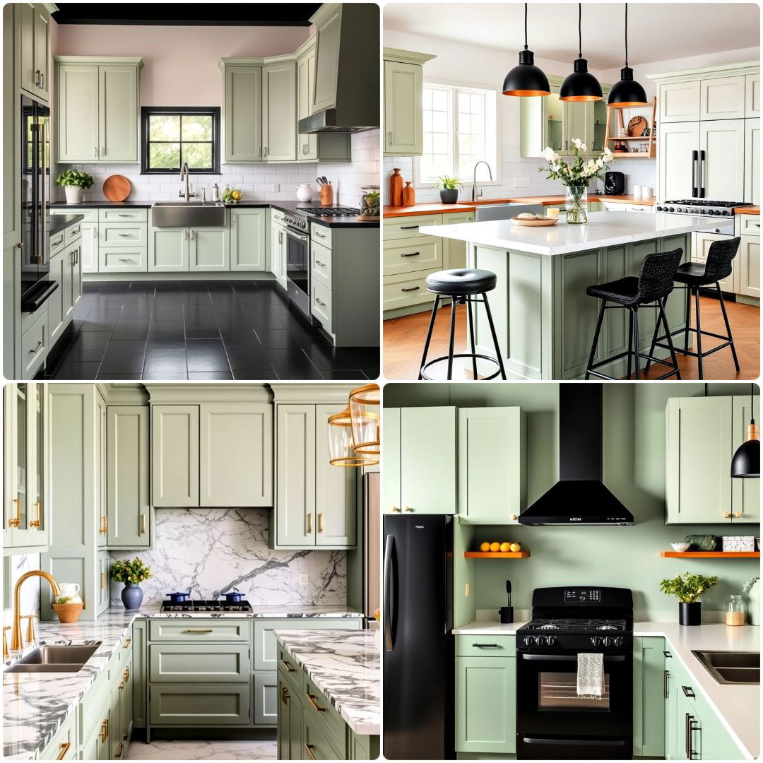 Best 20 Sage Green and Black Kitchen Ideas For Homes