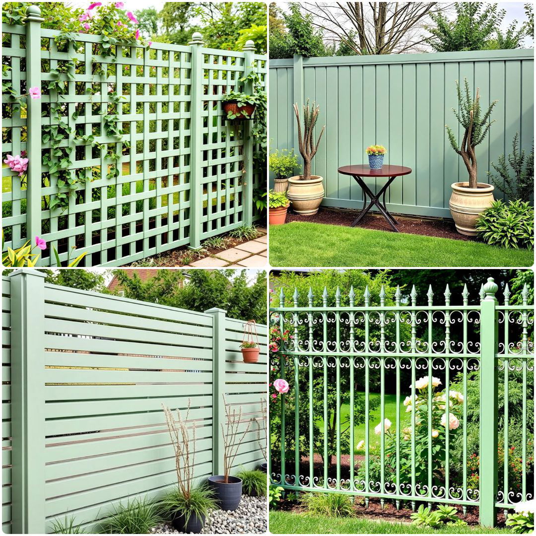 best sage green garden fence ideas