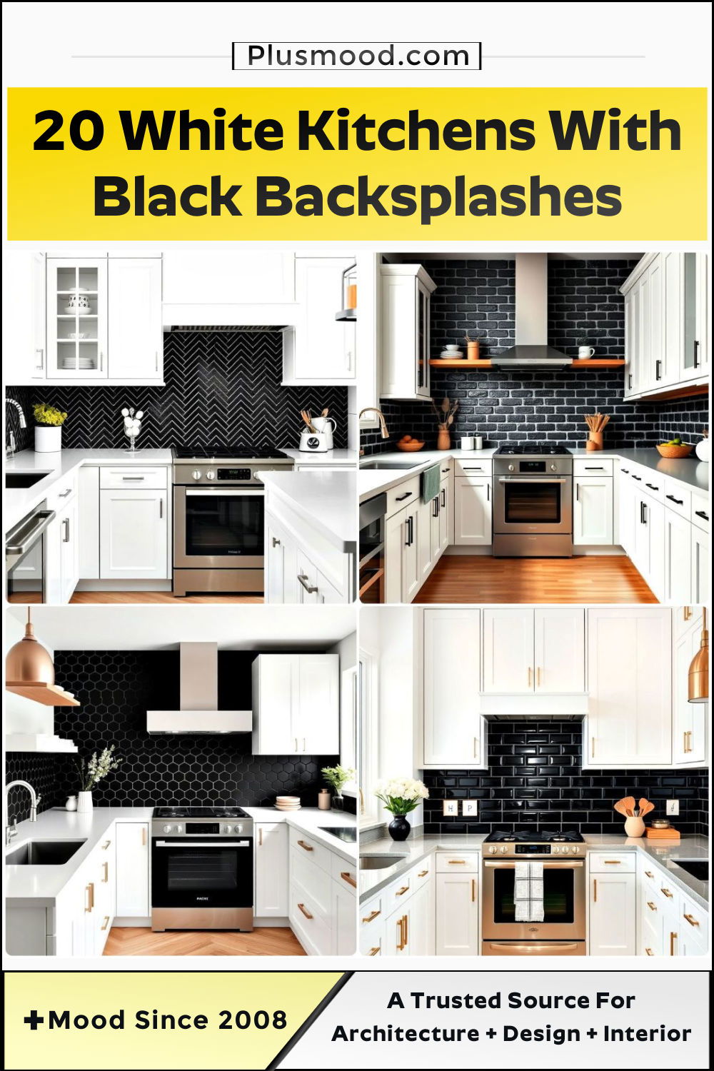 best white kitchen with black backsplash ideas