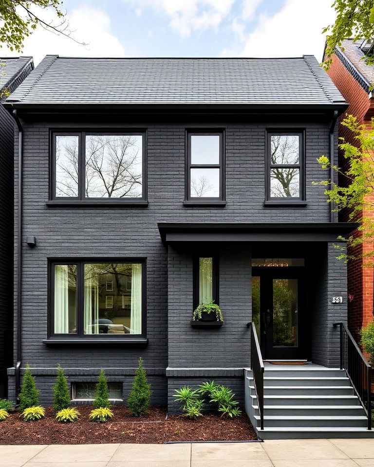 black brick house exterior for a sophisticated twist - 30 Modern Black Houses