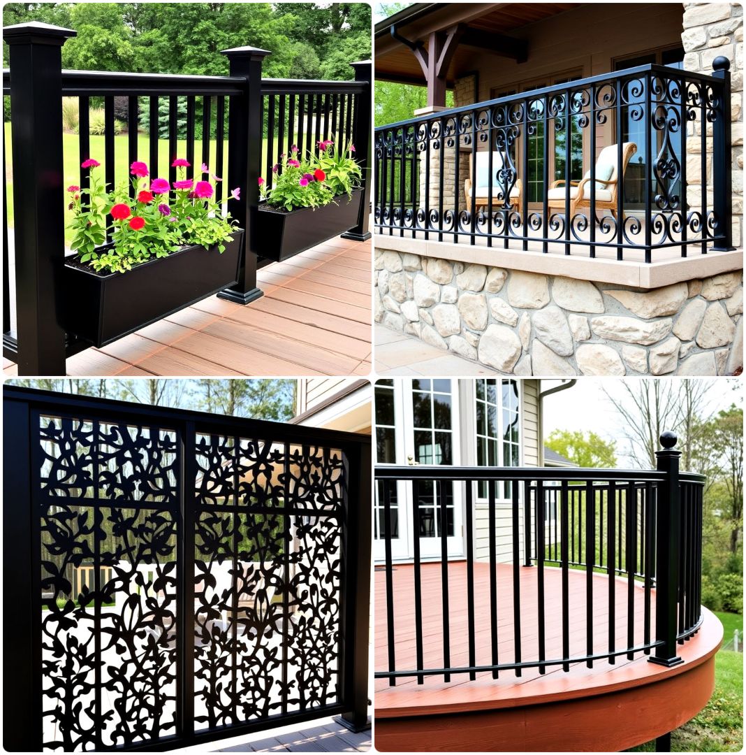 black deck railing ideas