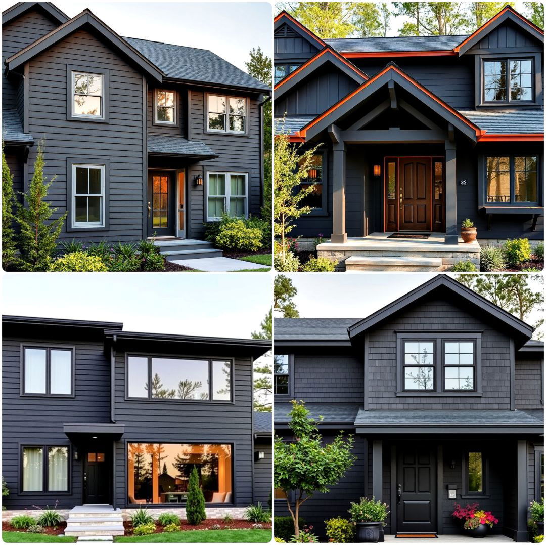 black siding house ideas