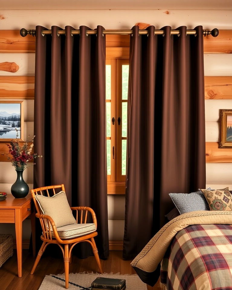 blackout curtains for ultimate privacy - 15 Cabin Curtains Ideas