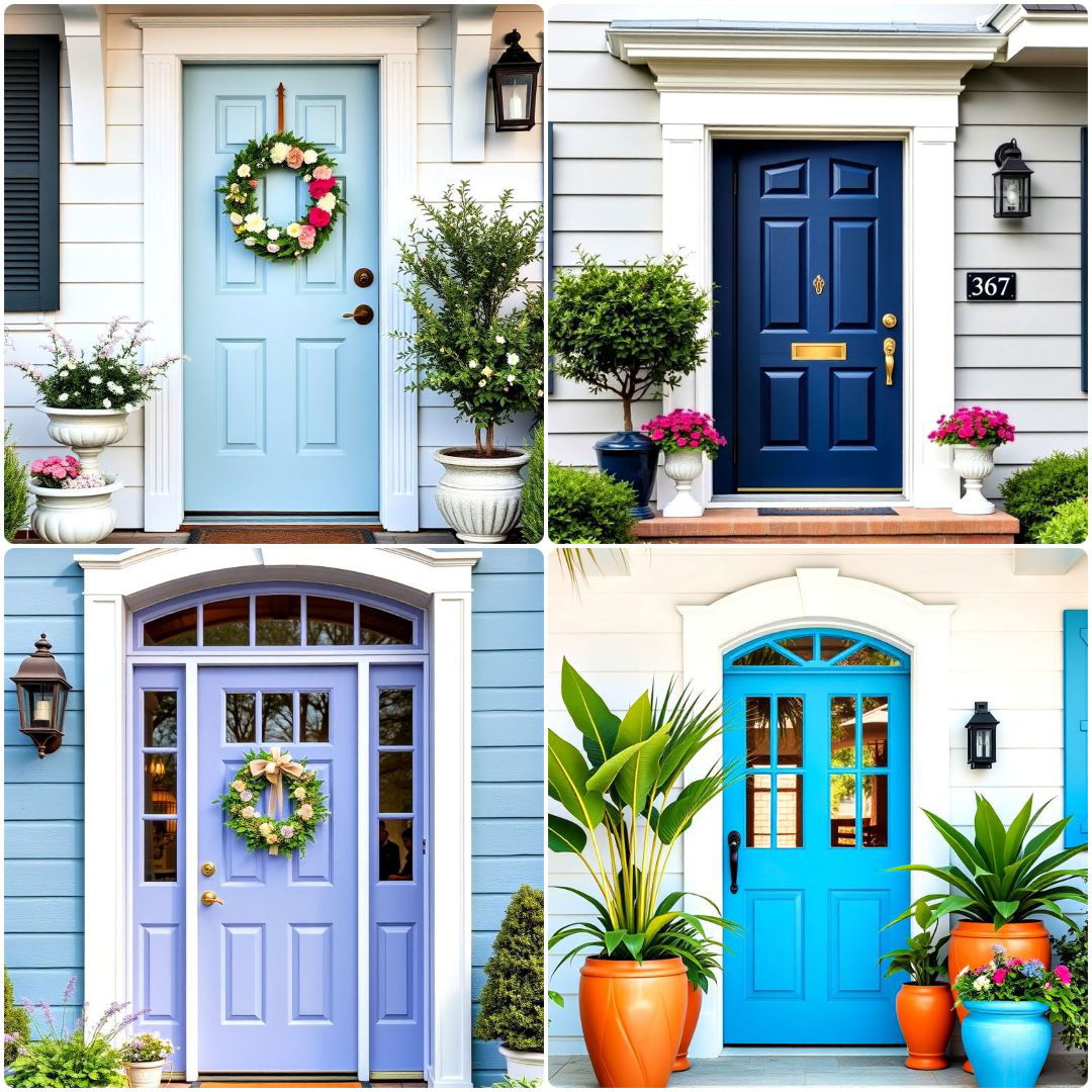 blue front door colors