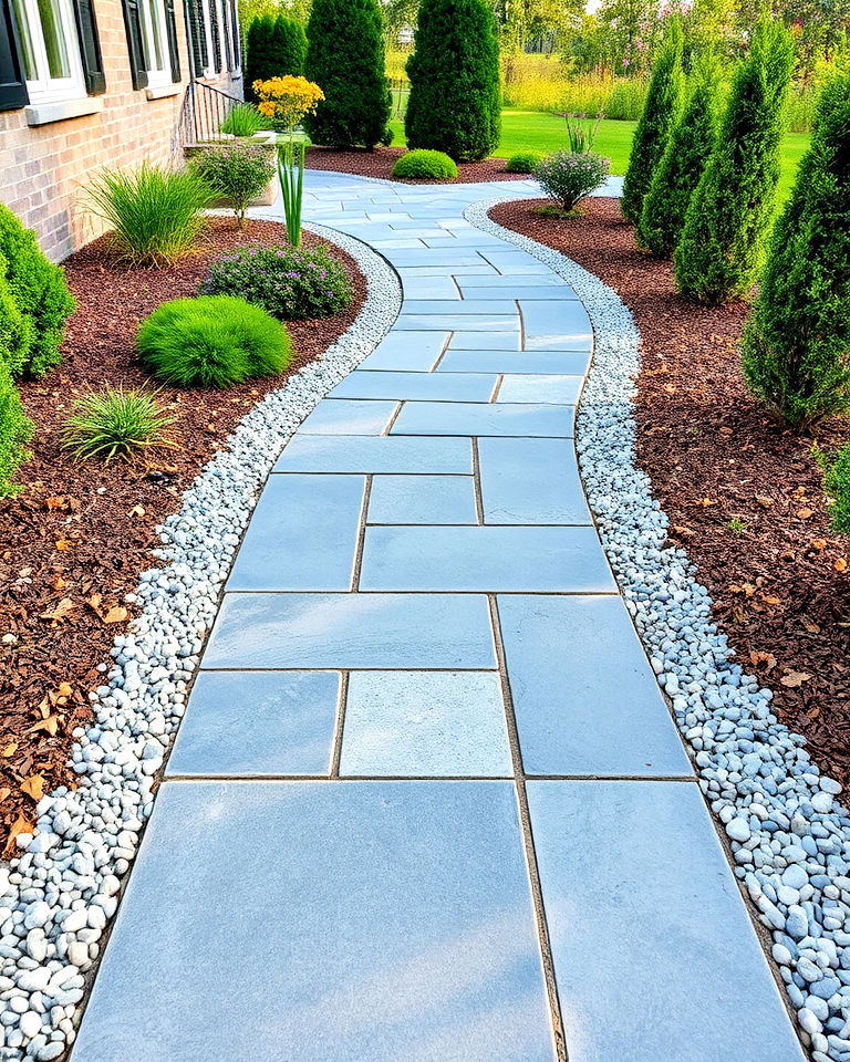 bluestone walkway with gravel borders - 20 Bluestone Walkway Ideas