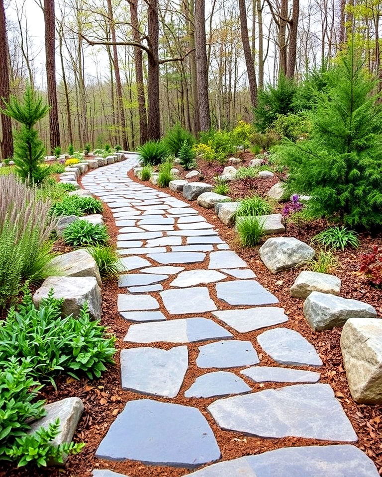 bluestone walkway with natural edges - 20 Bluestone Walkway Ideas