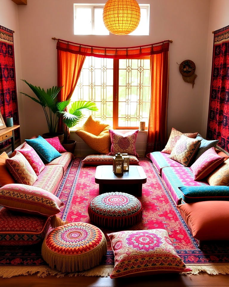 bohemian floor lounges - 30 Floor Seating Ideas