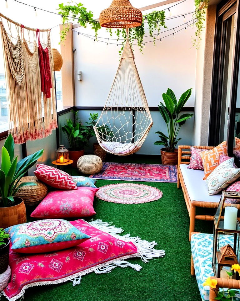 bohemian inspired balcony design - 15 Penthouse Balcony Ideas