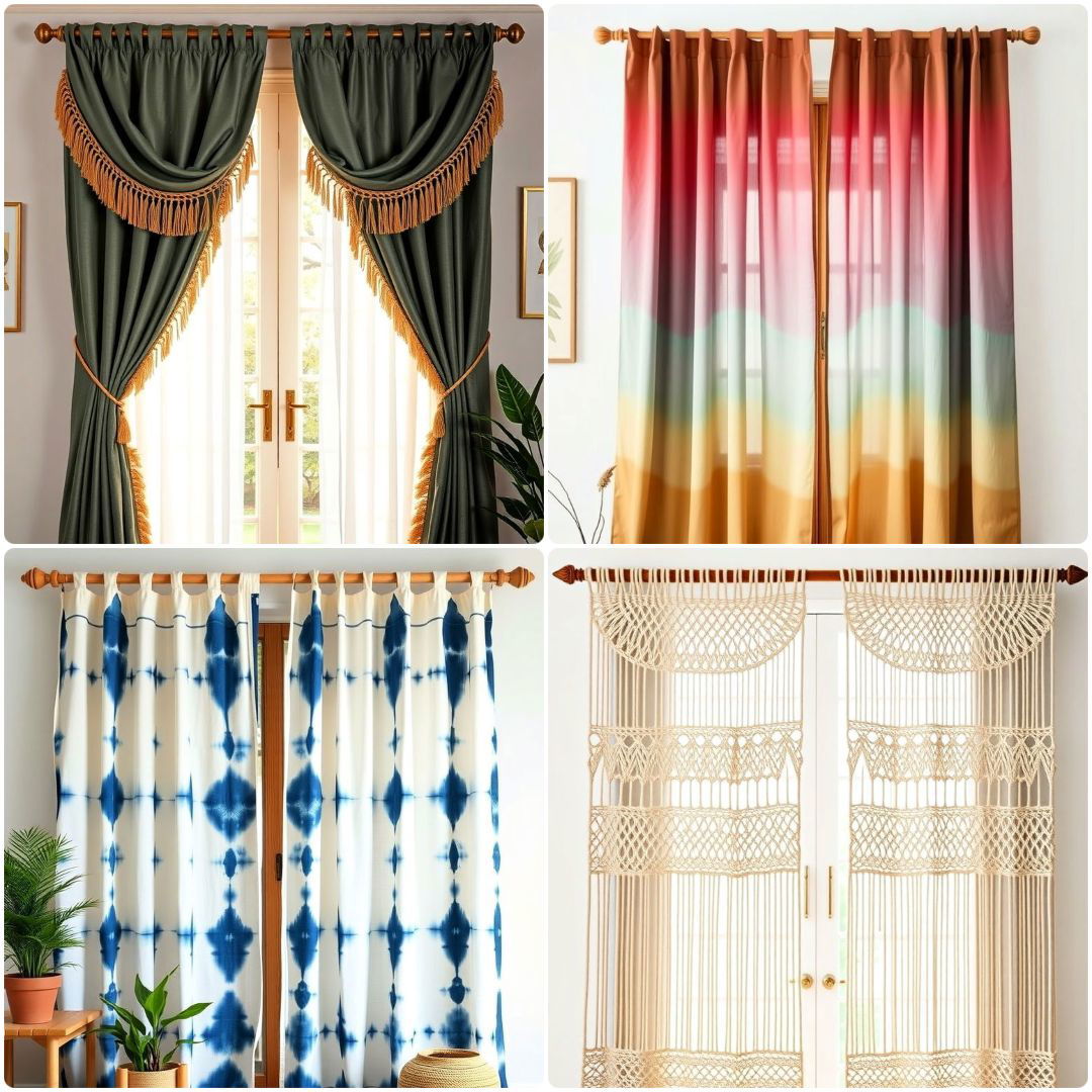 boho curtain ideas