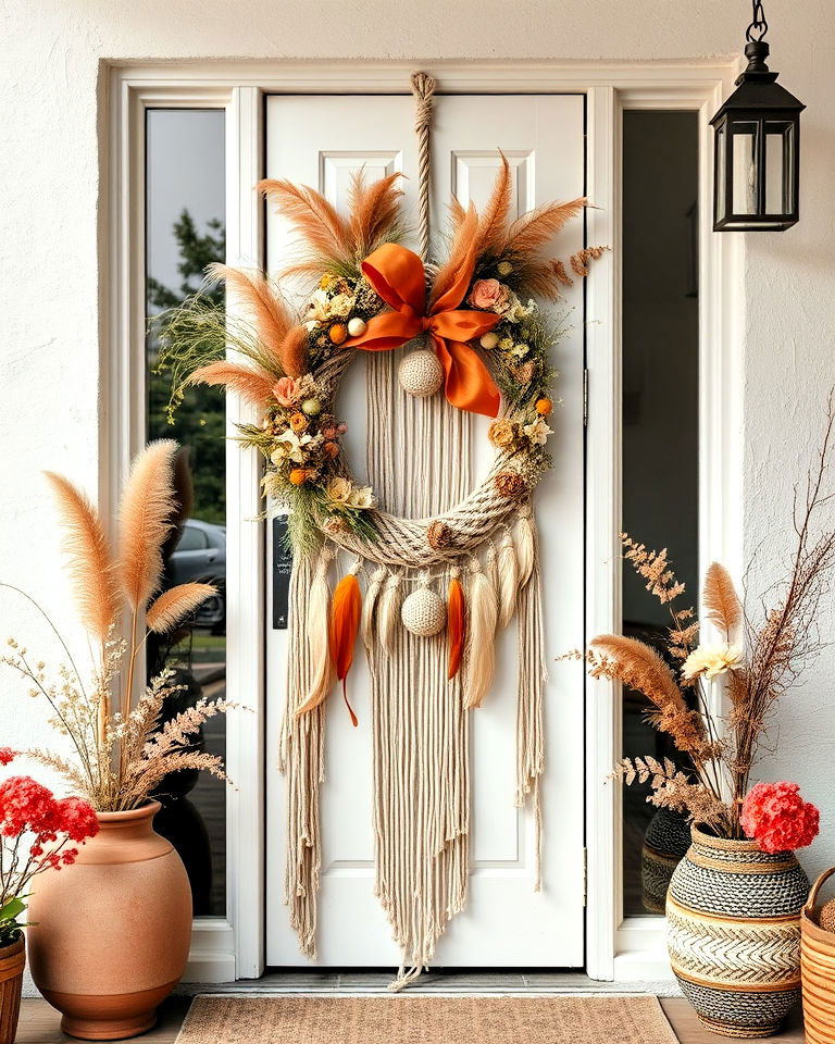 boho summer style door decoration - 15 Summer Door Decoration Ideas