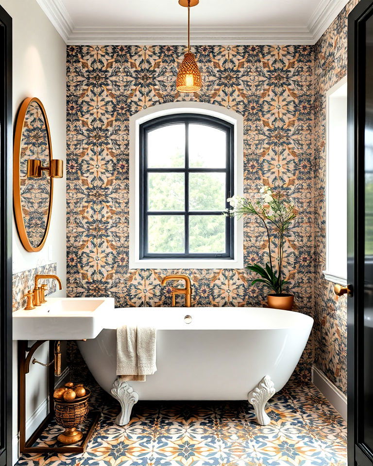 bold accent tiles in any bathroom - 30 Dream Bathroom Ideas