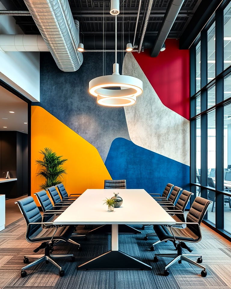 bold accent walls corporate office interior - 25 Corporate Office Interior Design Ideas