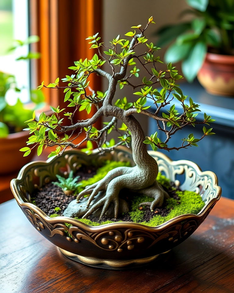 bonsai in antique bowls - 15 Bonsai Garden Ideas