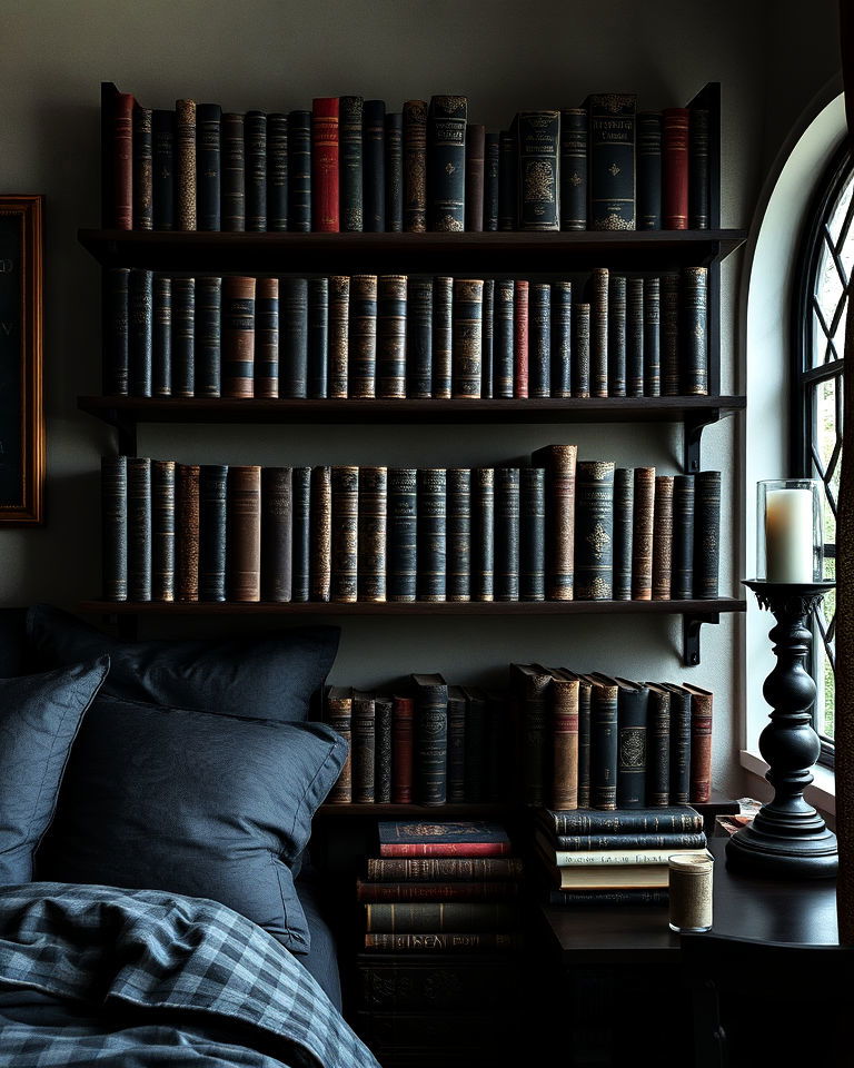 book displays with mystical titles whimsigoth bedroom - 20 Whimsigoth Bedroom Ideas