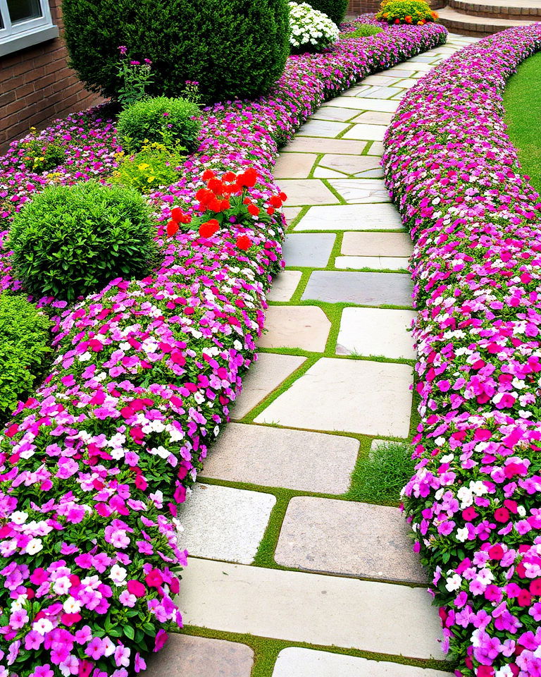 border a walkway with vibrant phlox - 15 Creeping Phlox Landscaping Ideas
