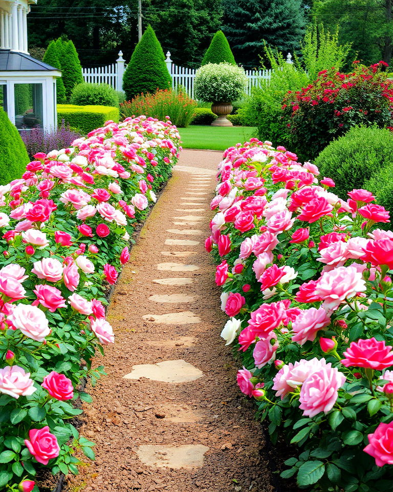 border beautification with drift roses - 20 Drift Rose Landscaping Ideas