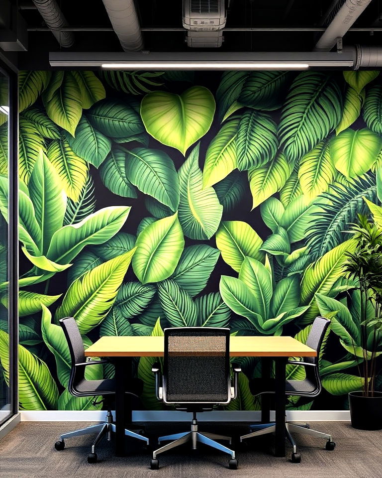 botanical office murals - 30 Office Wall Murals
