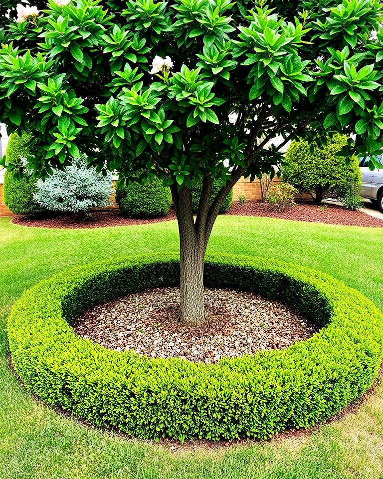 boxwood circles around trees - 20 Front Yard Boxwood Designs