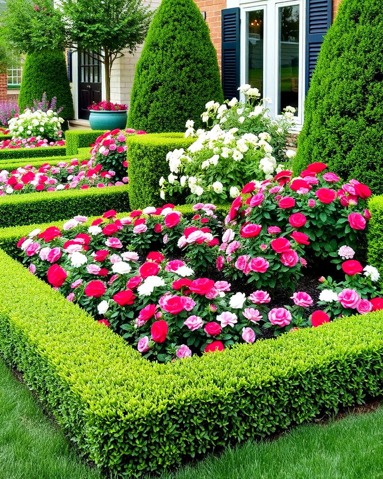 boxwood edging for flower beds - 20 Front Yard Boxwood Designs