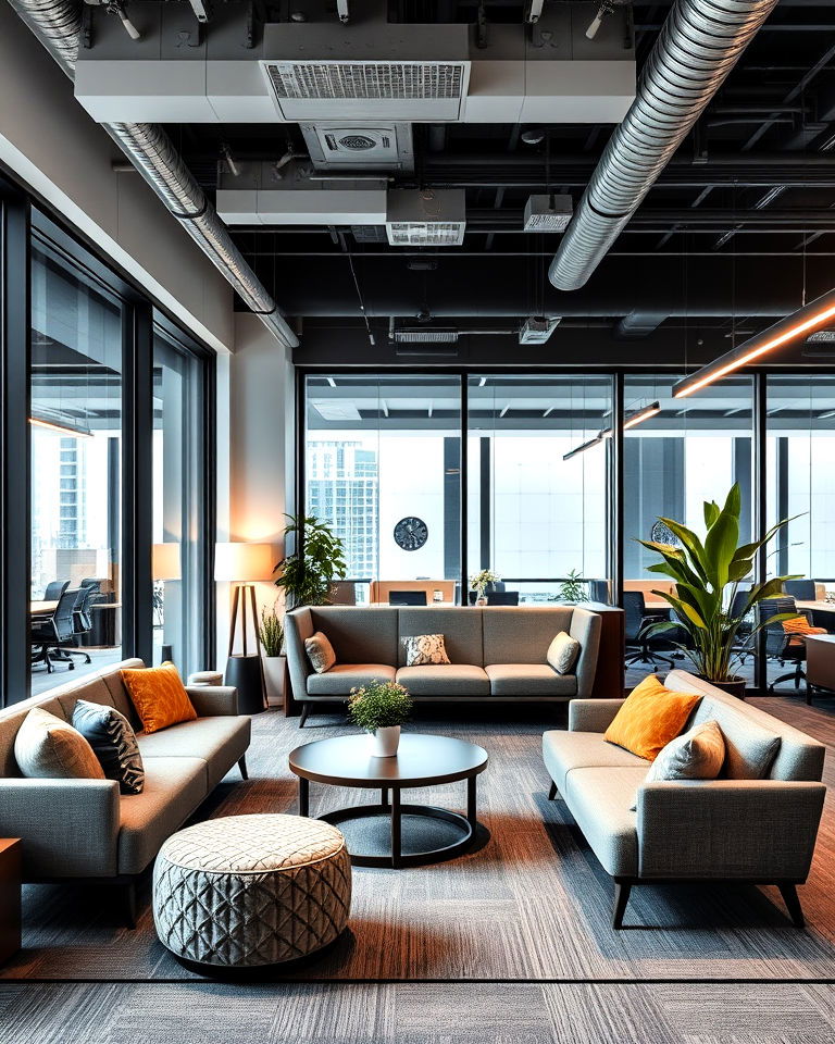 breakout zones corporate office interior - 25 Corporate Office Interior Design Ideas