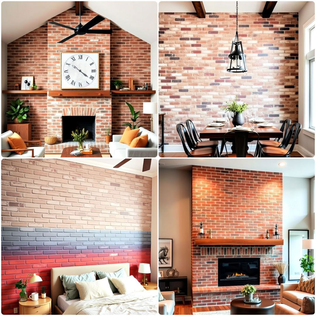 brick accent wall ideas