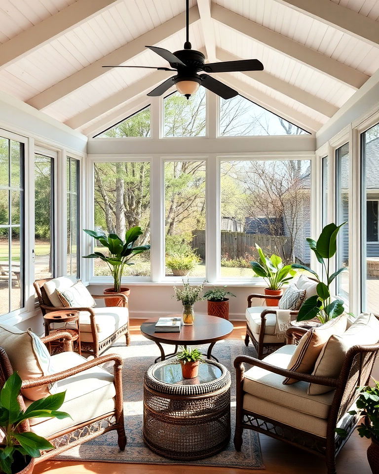 bright and airy sunroom bungalow interior - 25 Bungalow Interior Design Ideas