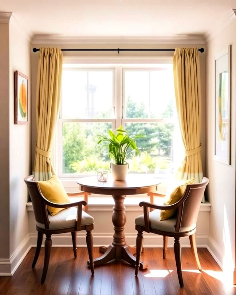 bright bay window nook - 20 Corner Breakfast Nook Ideas