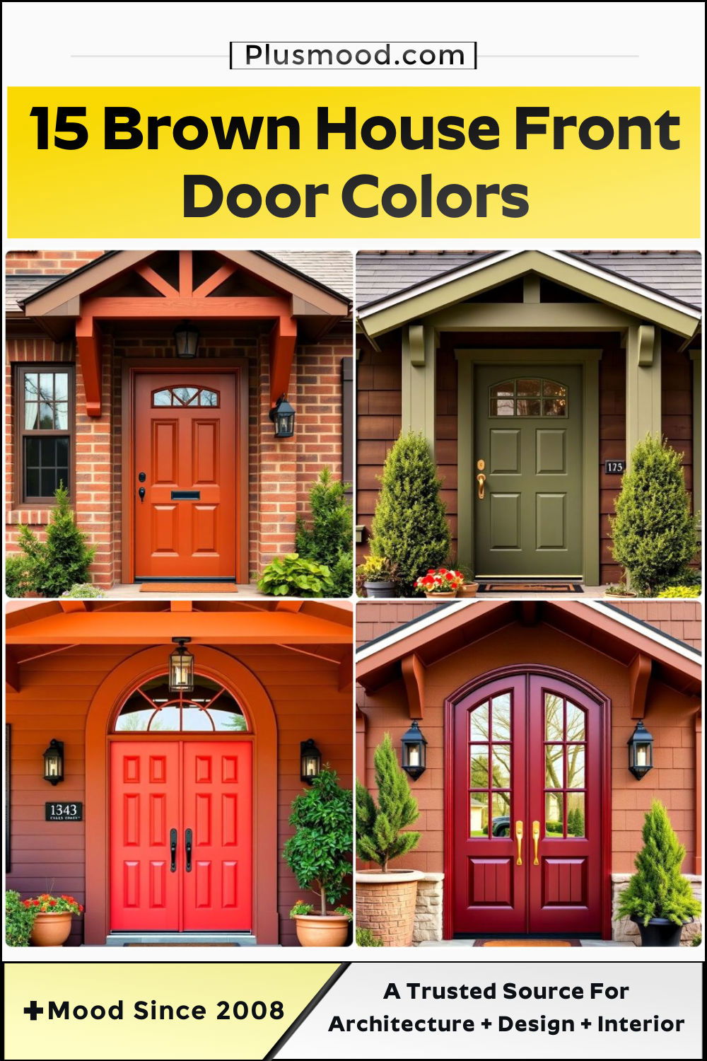 brown house front door colors ideas