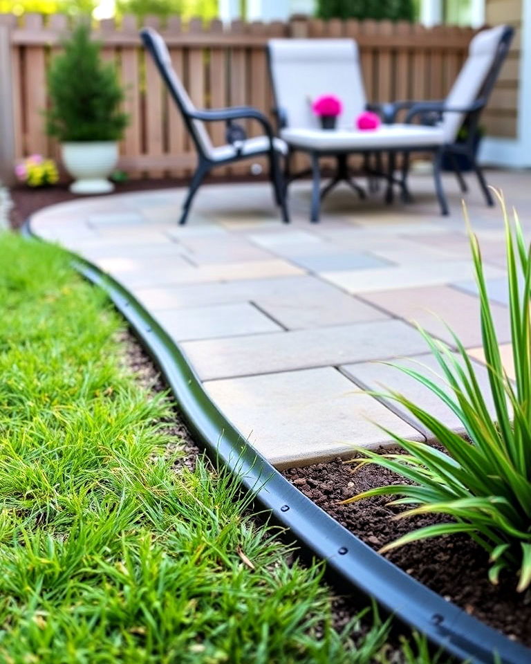 budget friendly plastic edging - 20 Patio Edging Ideas