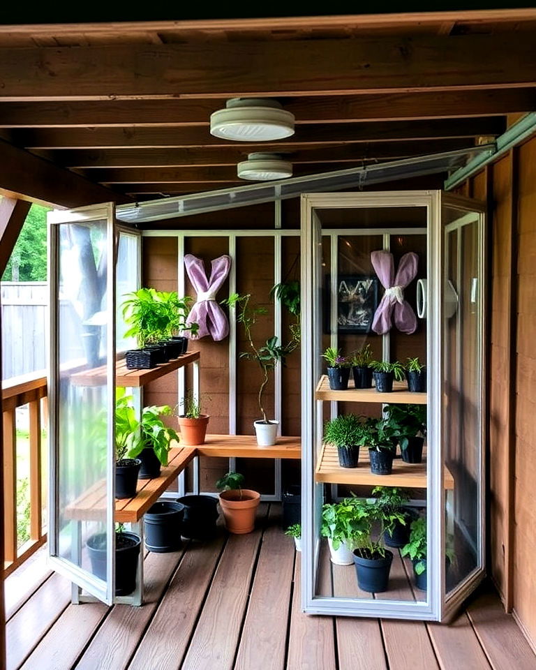 build a mini greenhouse - 20 Under Deck Landscaping Ideas