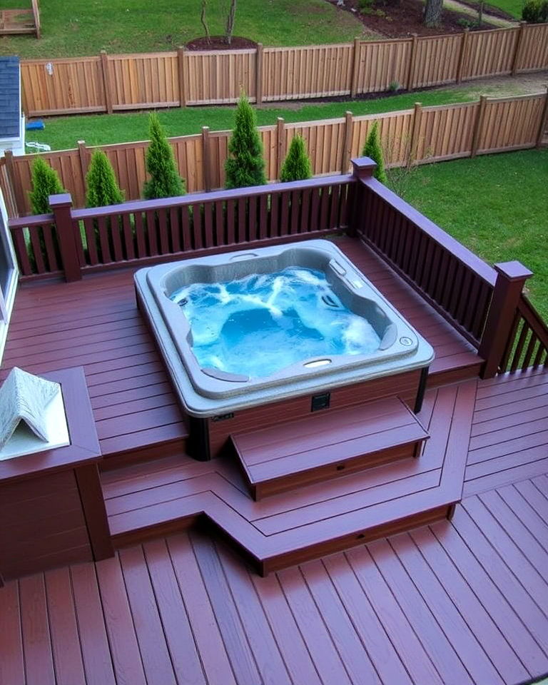 built in hot tub with composite decking - 25 Composite Deck Ideas
