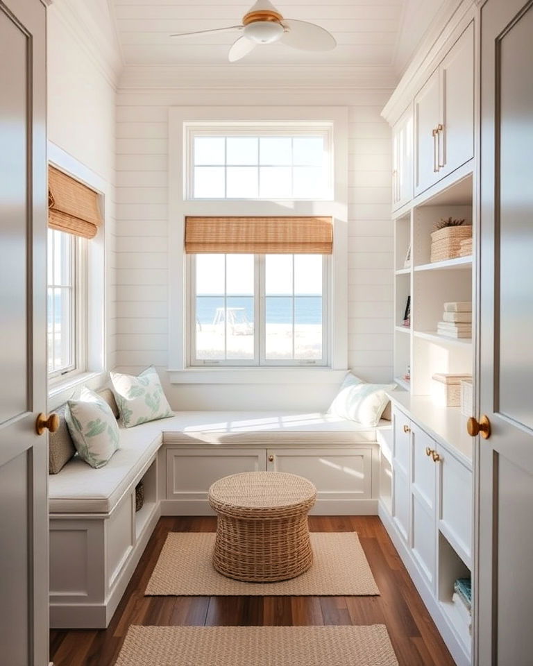 built in storage solutions beach house interior - 30 Beach House Interior Design Ideas