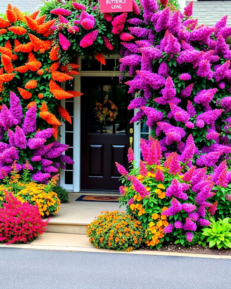 butterfly bushes pollinator friendly entryways - 15 Butterfly Bush Landscaping Ideas