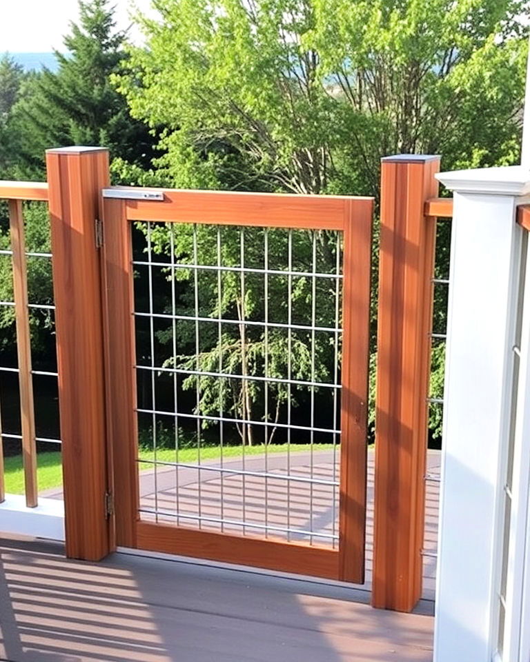 cable rail deck gate - 25 Deck Gate Ideas