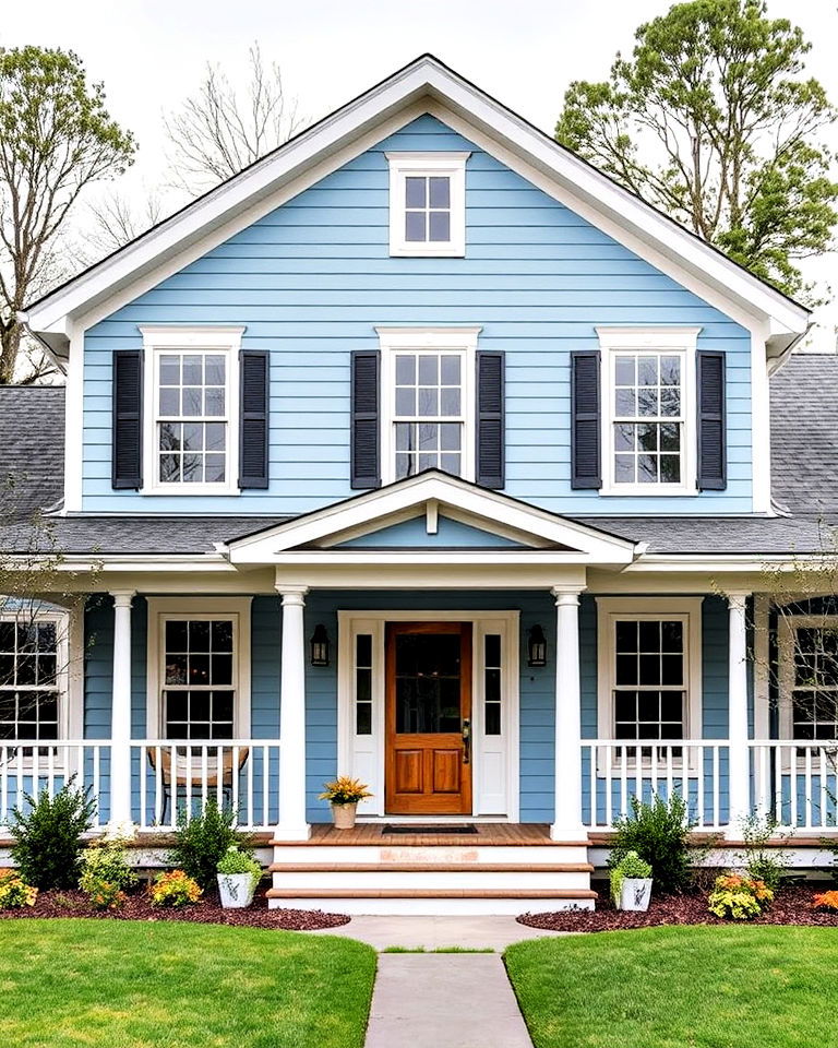 calming icy blue siding for a refreshing exterior - 30 House Siding Colors