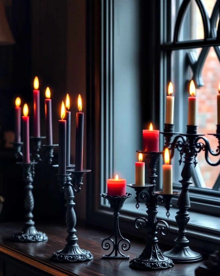 candles and candelabras for interior - 25 Gothic Interior Design Ideas