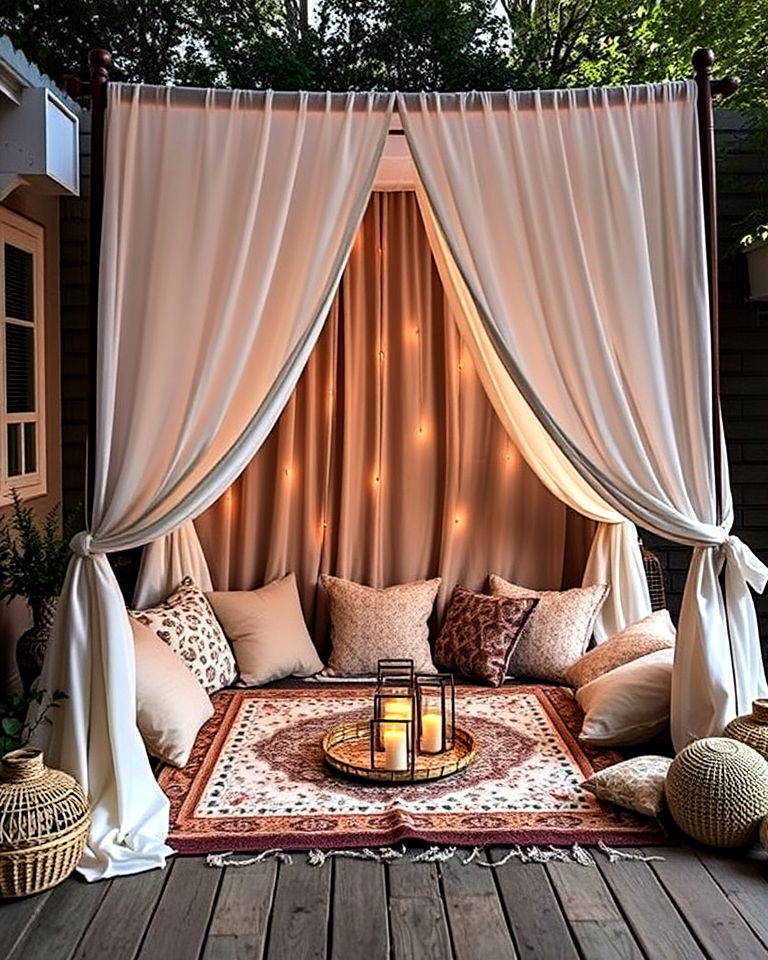 canopy floor seating - 30 Floor Seating Ideas