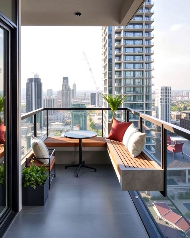 cantilever balcony with built in seating - 15 Cantilever Balcony Ideas
