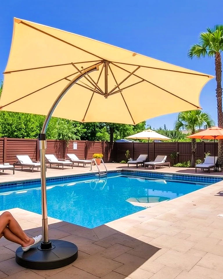 cantilever umbrella pool canopy cantilever umbrella pool canopy - 20 Pool Canopy Ideas
