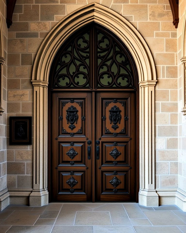 cathedral inspired door - 25 Gothic Interior Design Ideas