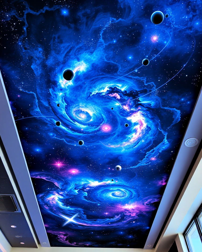 celestial universe mural for ceiling - 25 Ceiling Murals