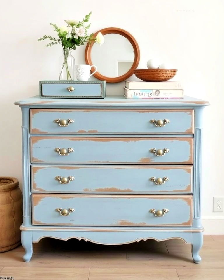 chalk painted dresser - 35 Painted Dresser Ideas