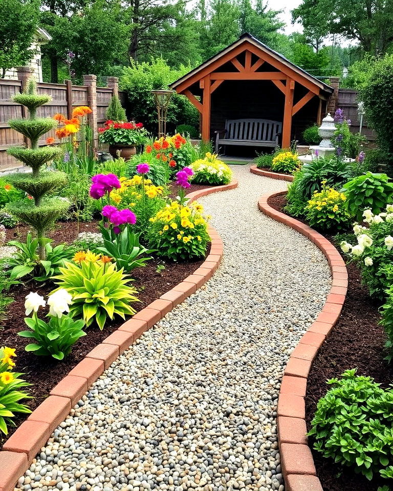 charming pea gravel walkway - 20 Pea Gravel Landscaping Ideas