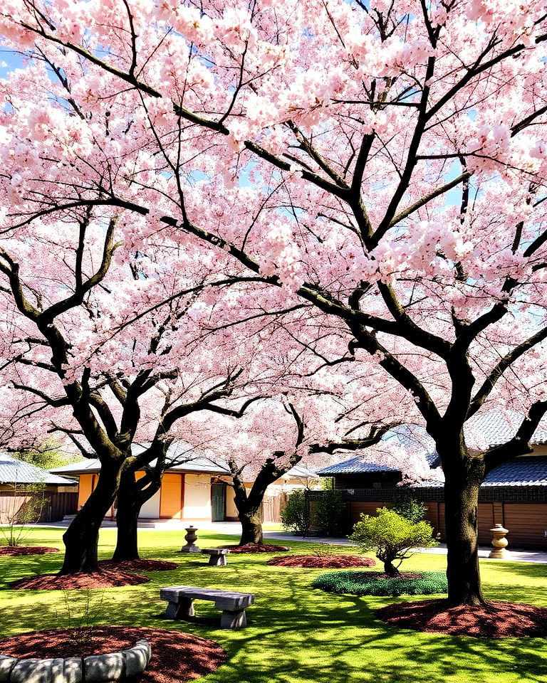 cherry blossom trees for asian landscaping - 25 Asian Landscaping Ideas