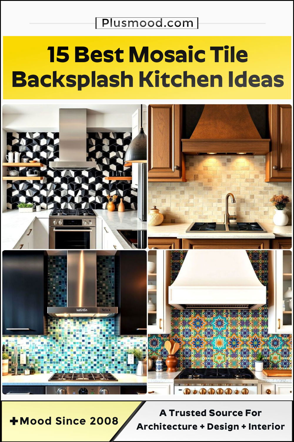 chic mosaic tile backsplash kitchen ideas