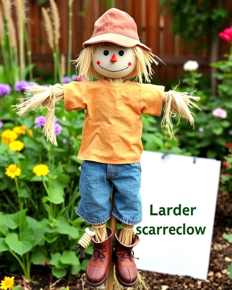 child sized garden scarecrow - 15 Garden Scarecrow Ideas