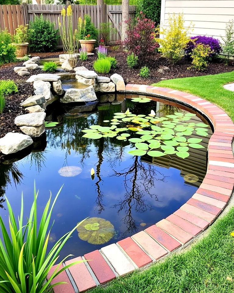 classic brick edging - 20 Pond Edging Ideas