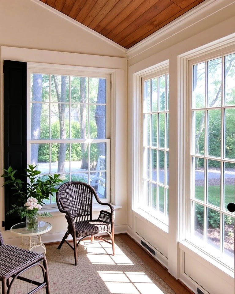 classic double hung windows - 15 Enclosed Porch Ideas With Windows